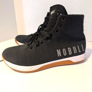NOBULL High Top Outwork Black‎ White Gum Trainer (Men’s 6.5) Women's 8